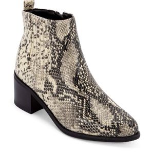 Blonde Snakeskin Bootie